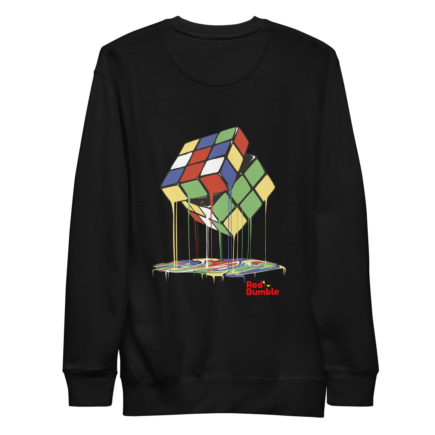 Unisex Premium Sweatshirt Melting Cube DTG + Embroidery