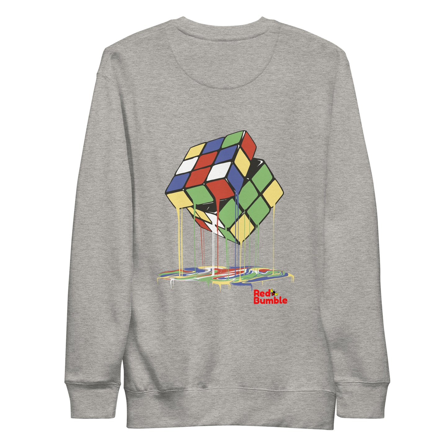 Unisex Premium Sweatshirt Melting Cube DTG + Embroidery