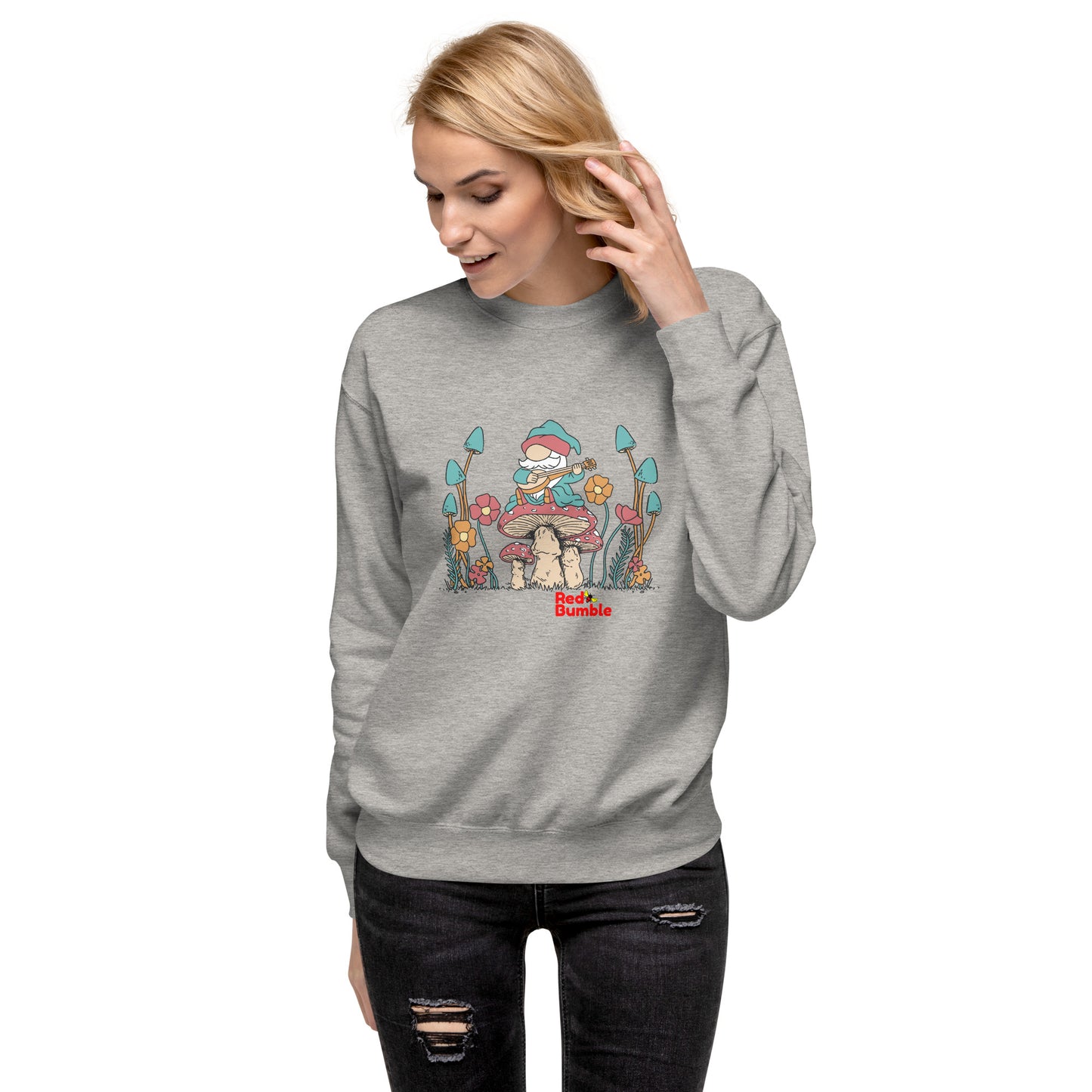 Unisex Premium Sweatshirt Gnome playing the guitar