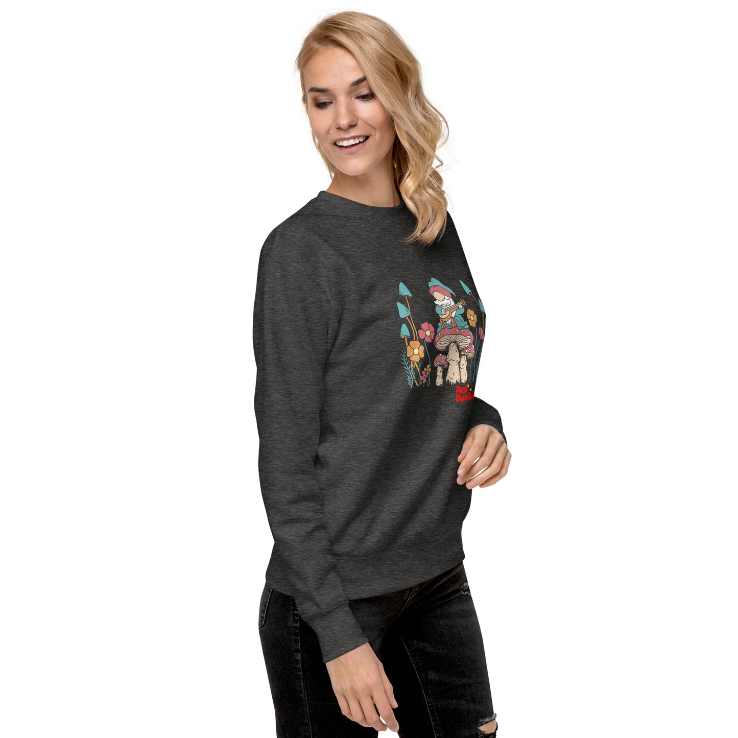 Unisex Premium Sweatshirt Gnome playing the guitar