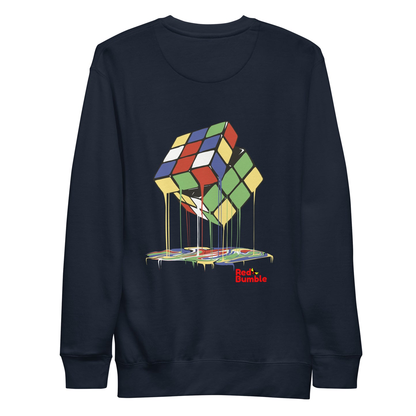 Unisex Premium Sweatshirt Melting Cube DTG + Embroidery