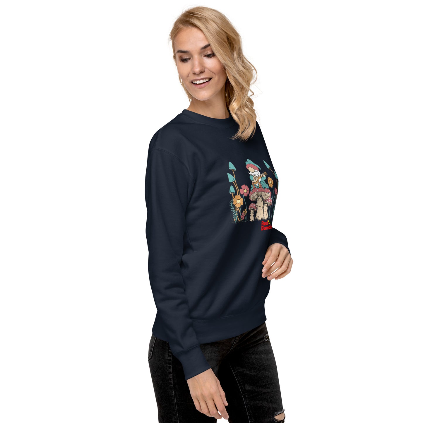 Unisex Premium Sweatshirt Gnome playing the guitar