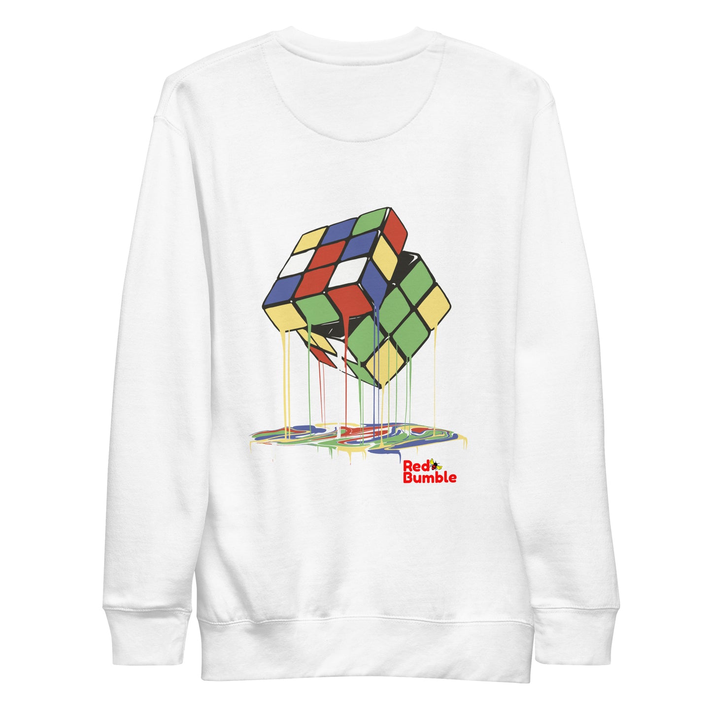 Unisex Premium Sweatshirt Melting Cube DTG + Embroidery