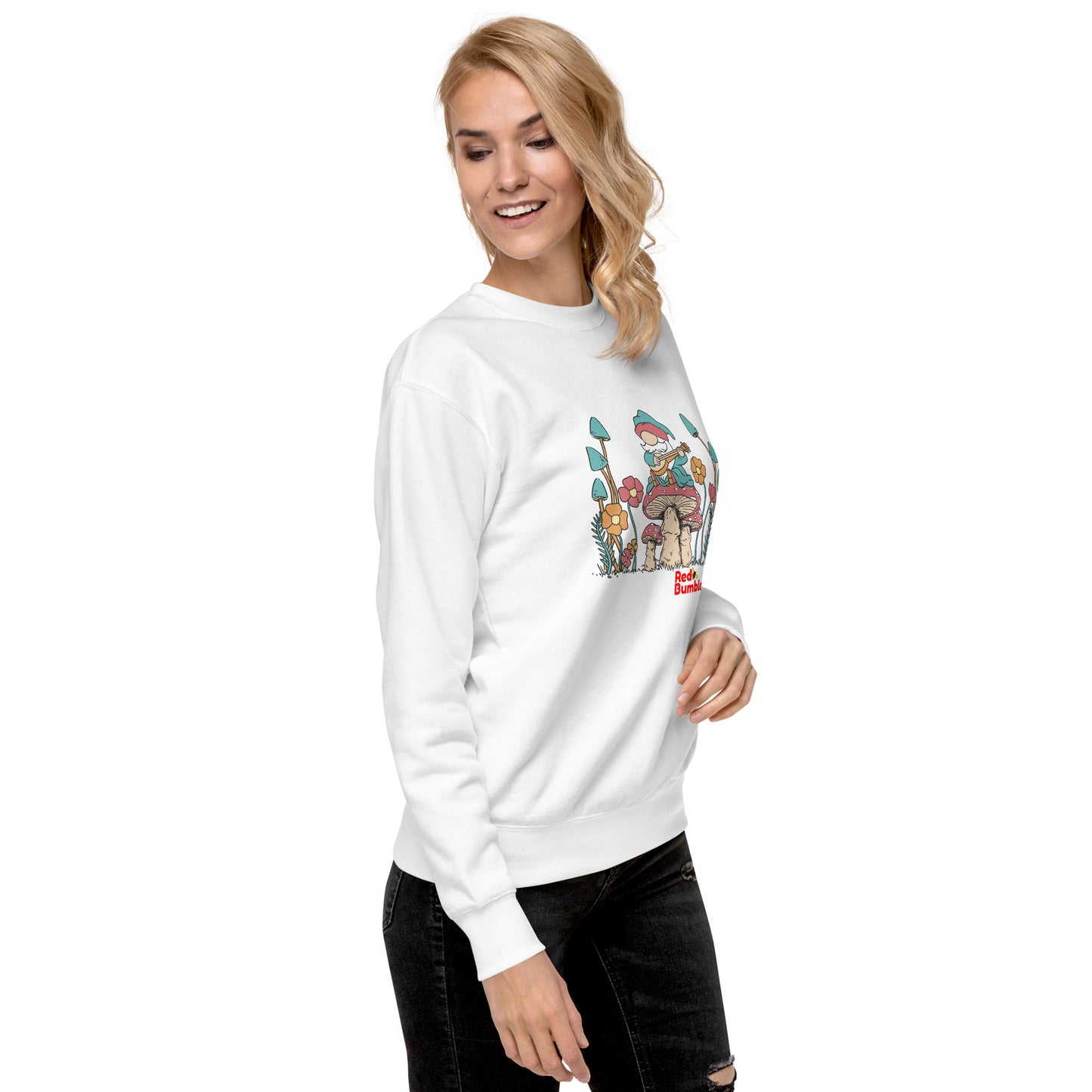 Unisex Premium Sweatshirt Gnome playing the guitar