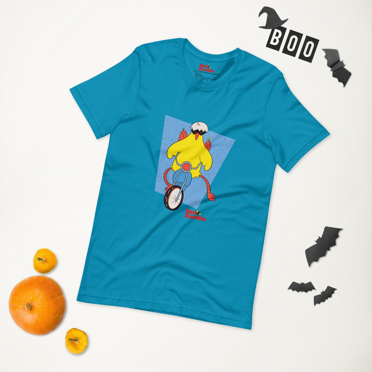 Unisex Short Sleeve T-Shirt Chicken Riding a Bike