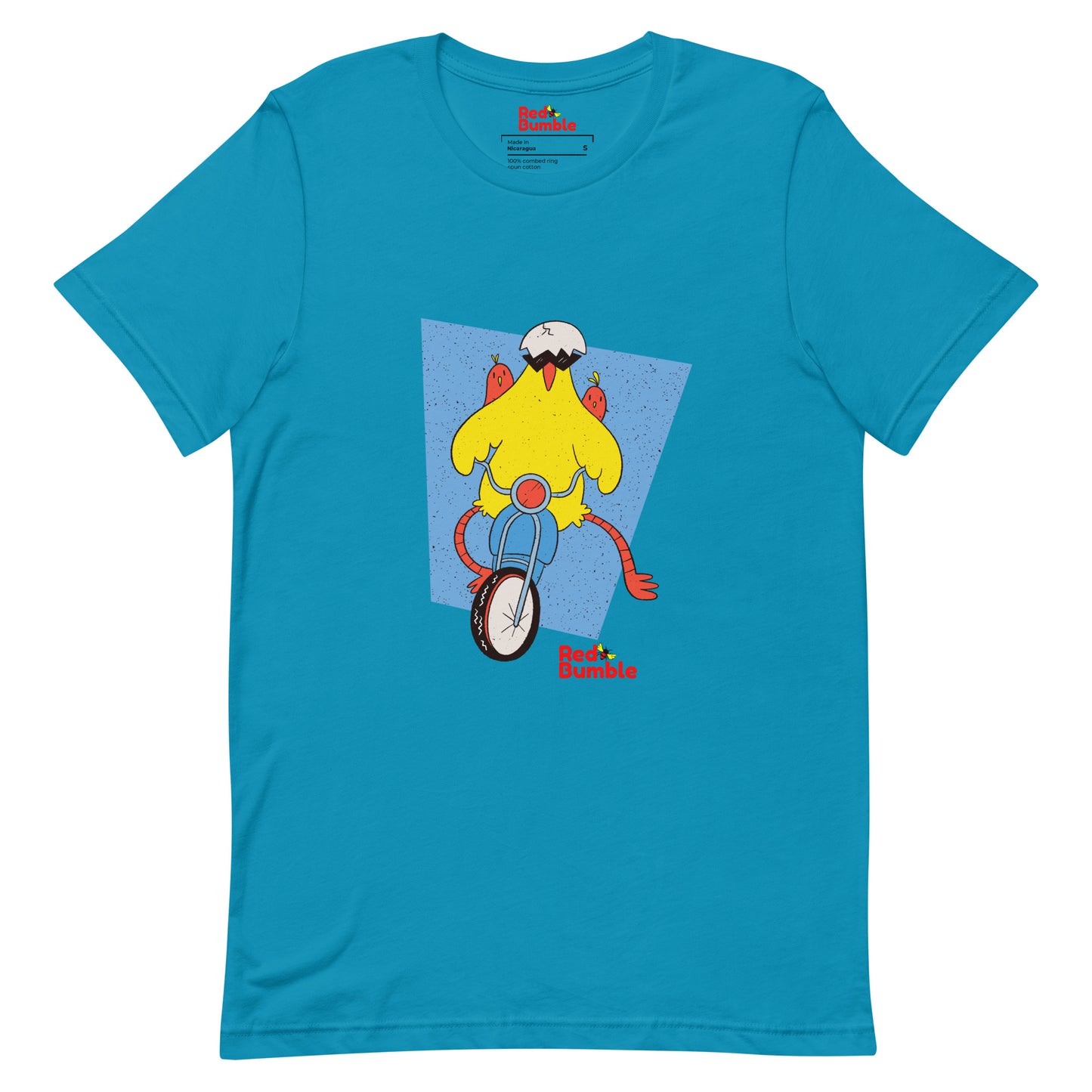 Unisex Short Sleeve T-Shirt Chicken Riding a Bike