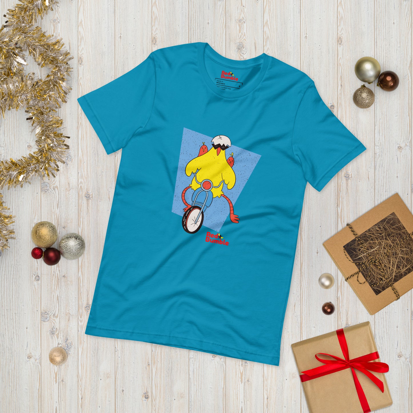 Unisex Short Sleeve T-Shirt Chicken Riding a Bike