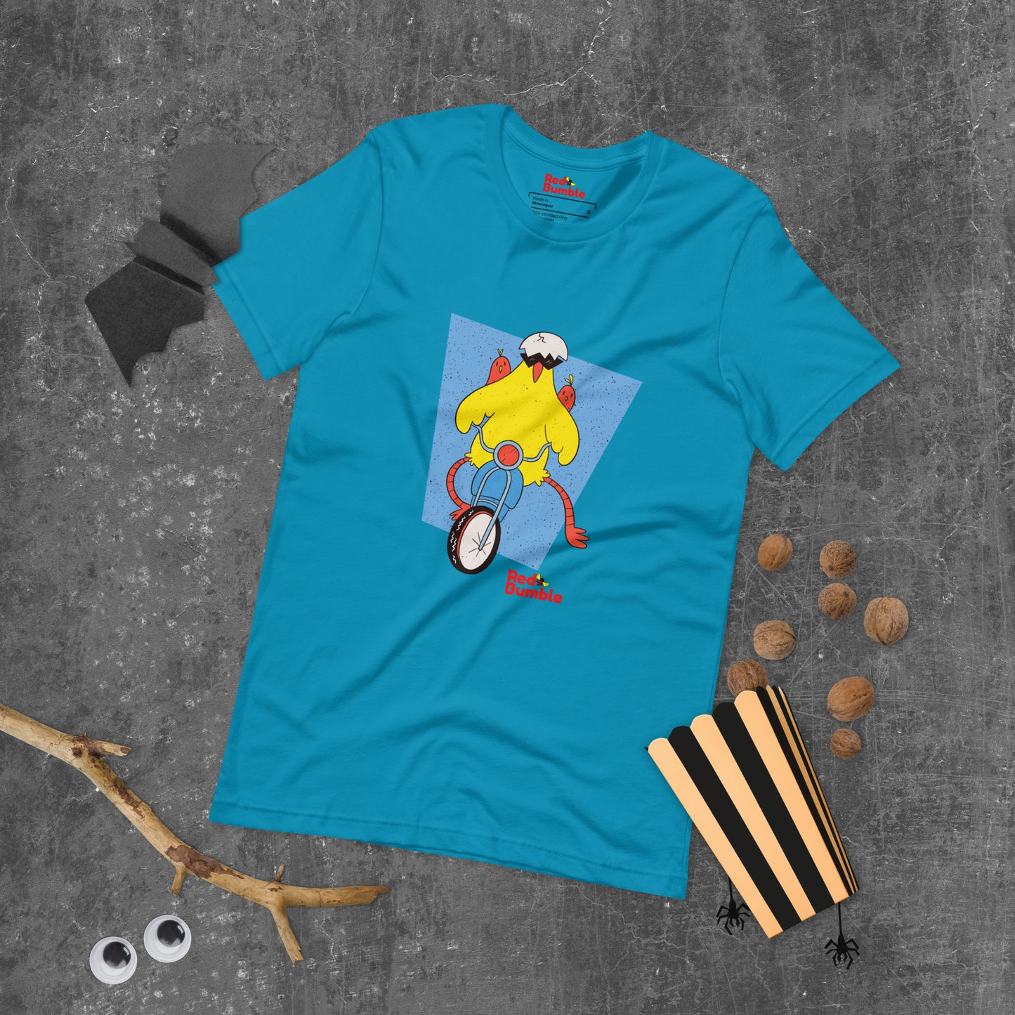 Unisex Short Sleeve T-Shirt Chicken Riding a Bike