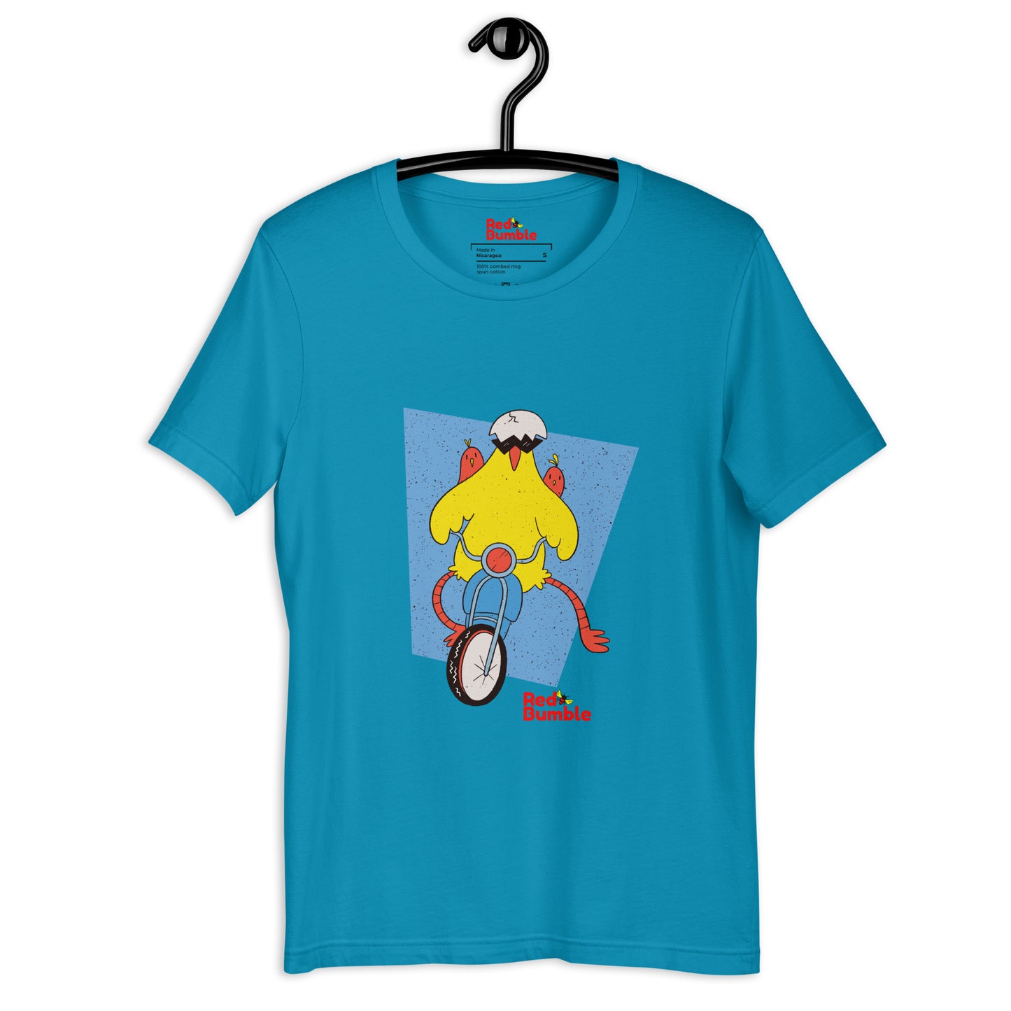 Unisex Short Sleeve T-Shirt Chicken Riding a Bike