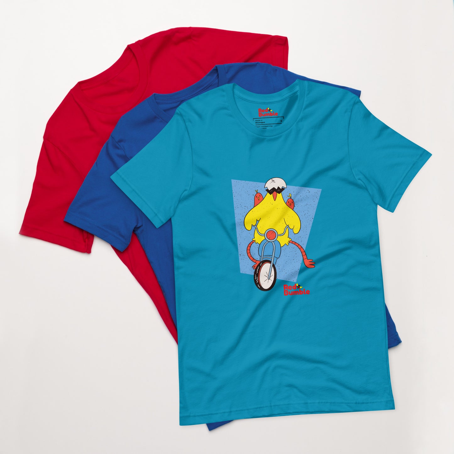 Unisex Short Sleeve T-Shirt Chicken Riding a Bike