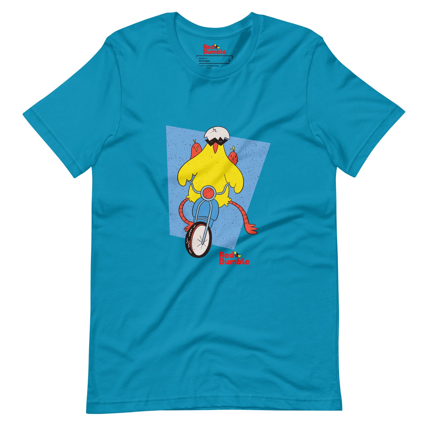 Unisex Short Sleeve T-Shirt Chicken Riding a Bike