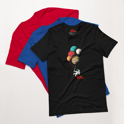 Unisex Short Sleeve T-Shirt Space Balloons