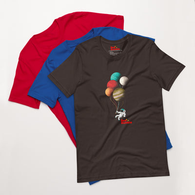 Unisex Short Sleeve T-Shirt Space Balloons