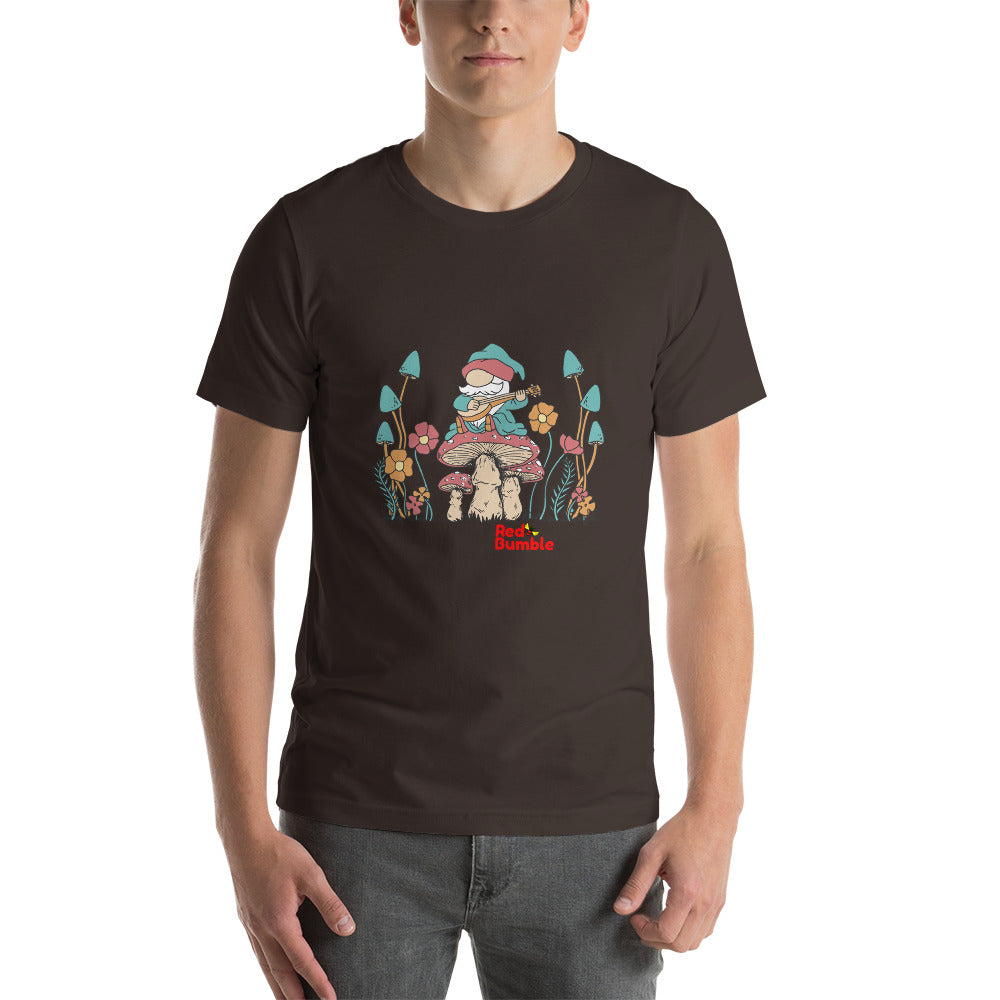 Unisex Short Sleeve T-Shirt Gnome playing the guitar