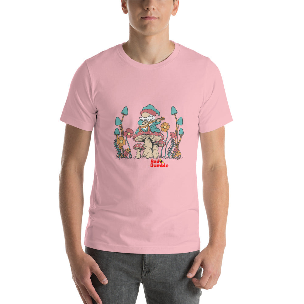 Unisex Short Sleeve T-Shirt Gnome playing the guitar