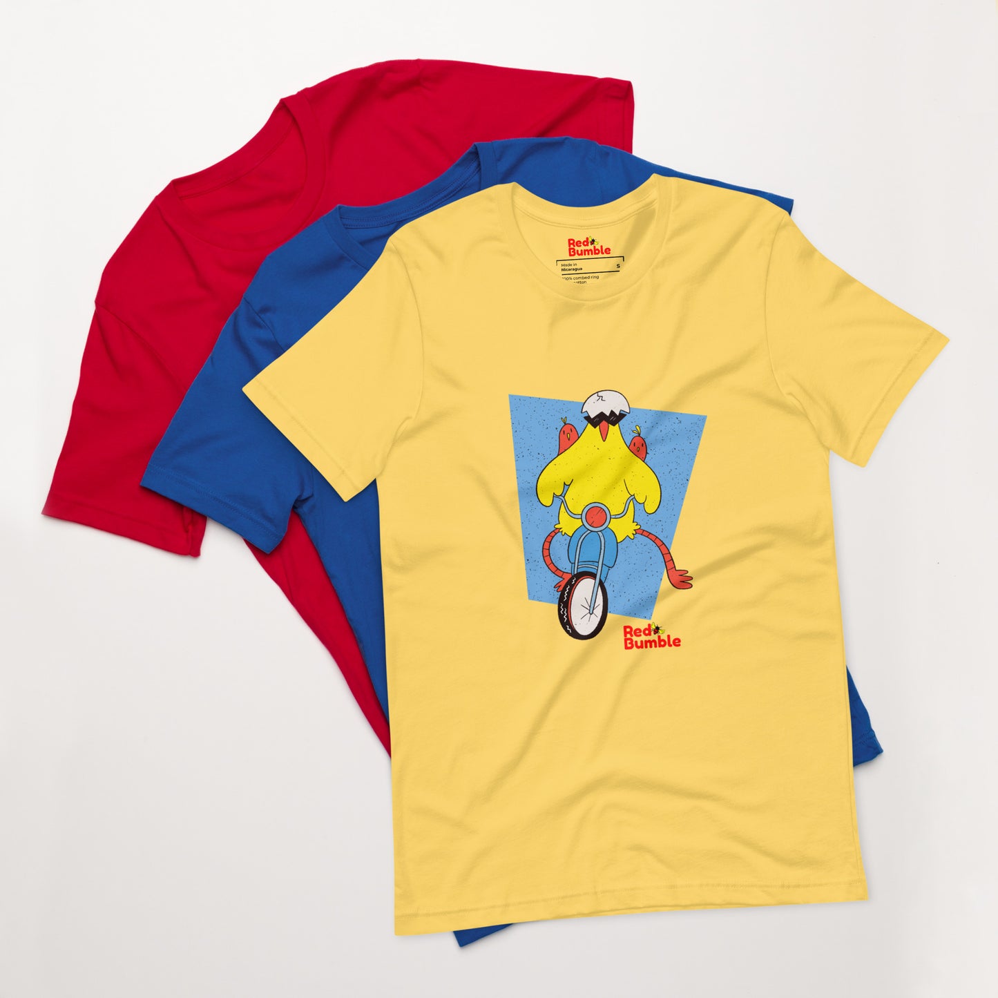 Unisex Short Sleeve T-Shirt Chicken Riding a Bike