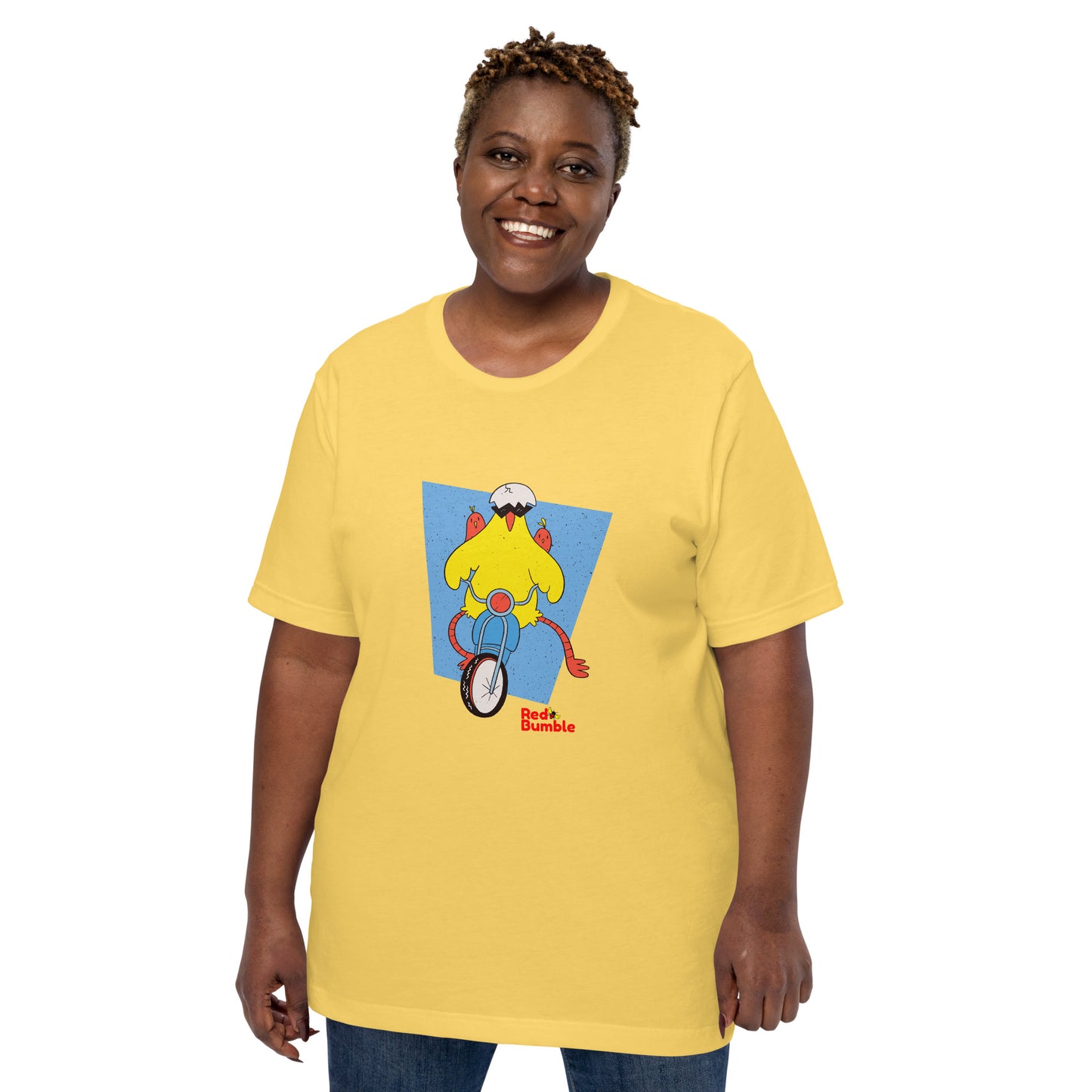 Unisex Short Sleeve T-Shirt Chicken Riding a Bike