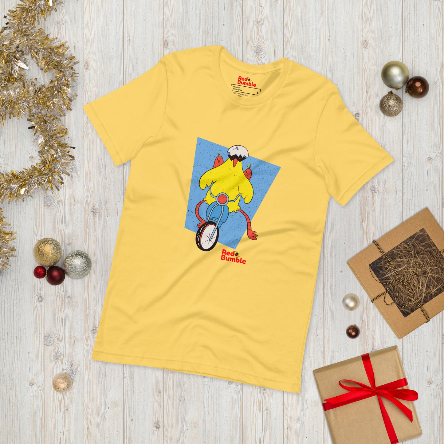 Unisex Short Sleeve T-Shirt Chicken Riding a Bike