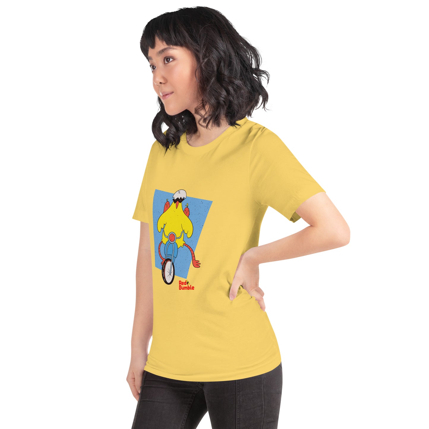 Unisex Short Sleeve T-Shirt Chicken Riding a Bike