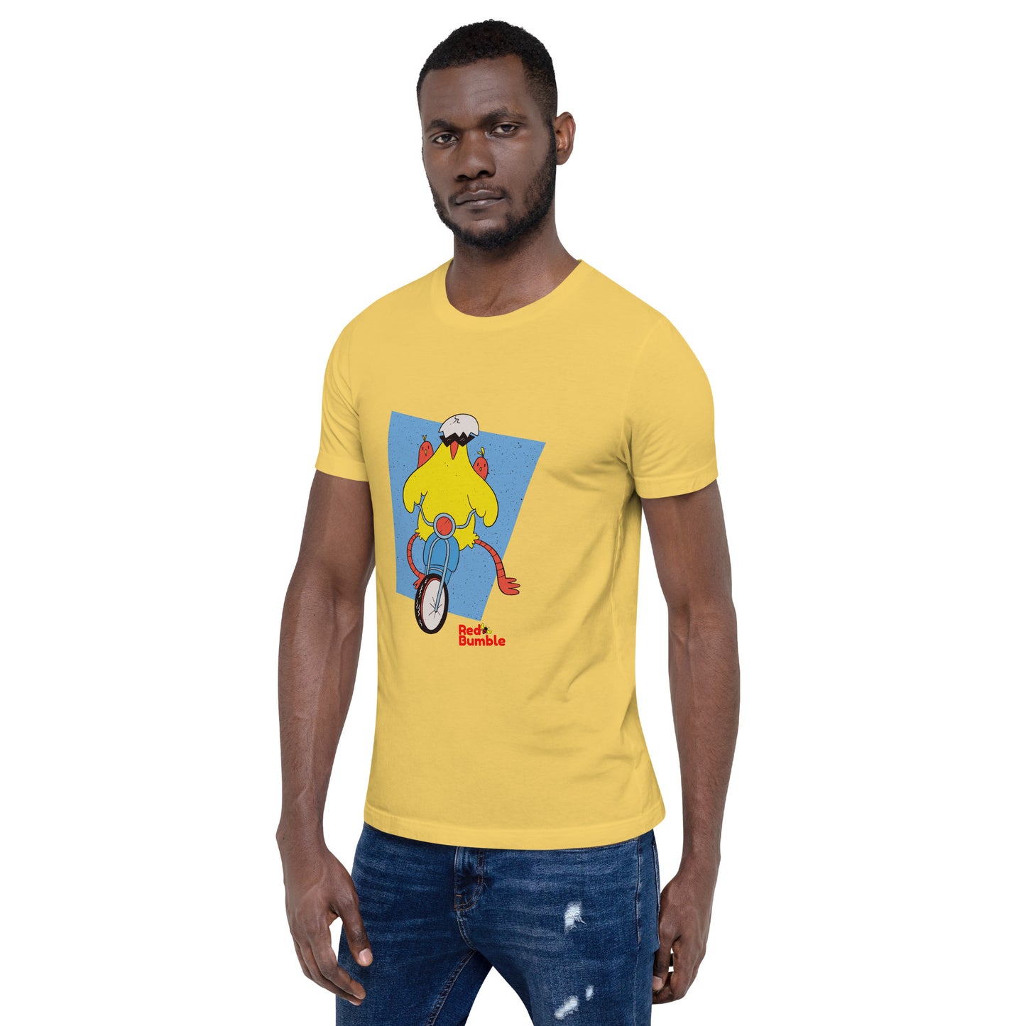 Unisex Short Sleeve T-Shirt Chicken Riding a Bike