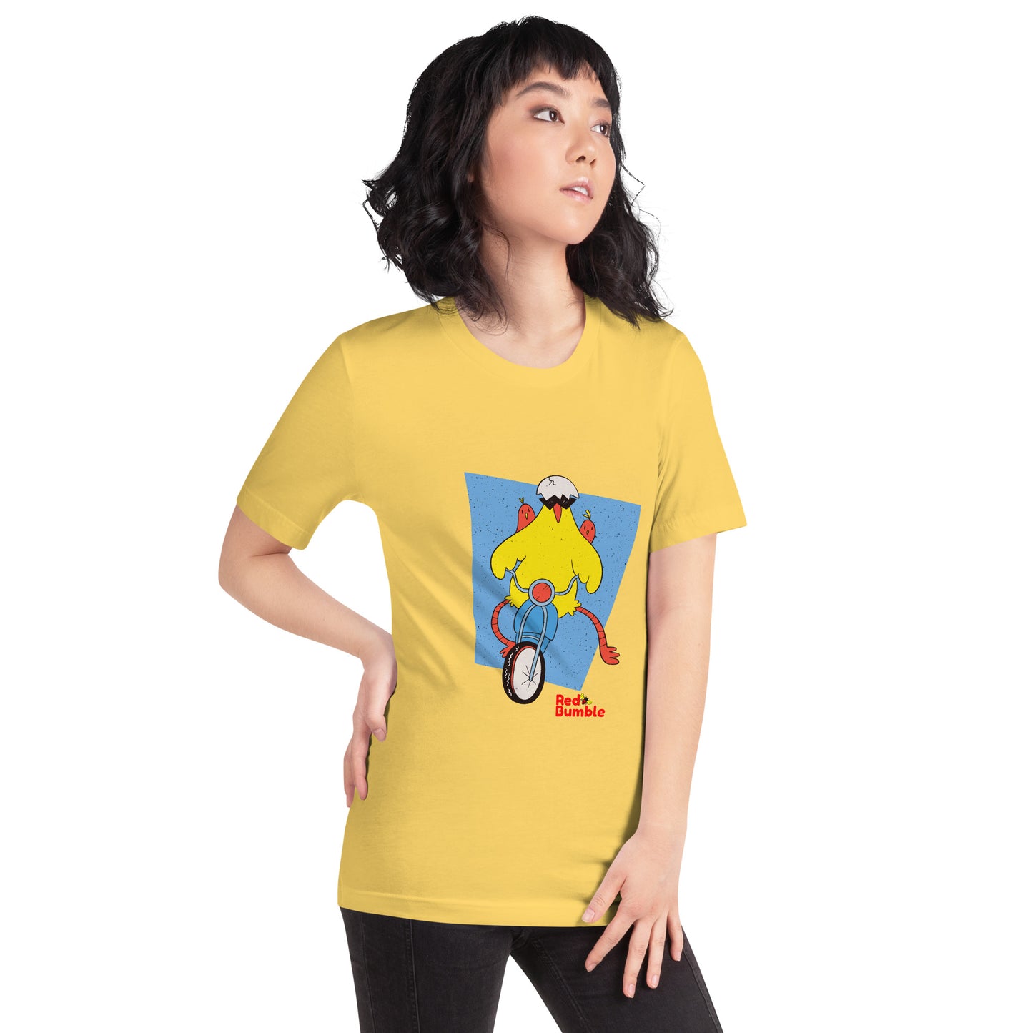 Unisex Short Sleeve T-Shirt Chicken Riding a Bike